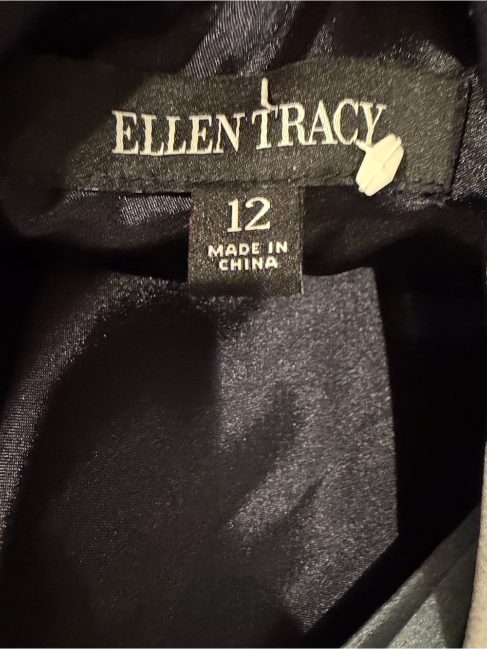 Ellen Tracy Black and White Floral Fit-and-Flare Dress - Picture 3 of 4